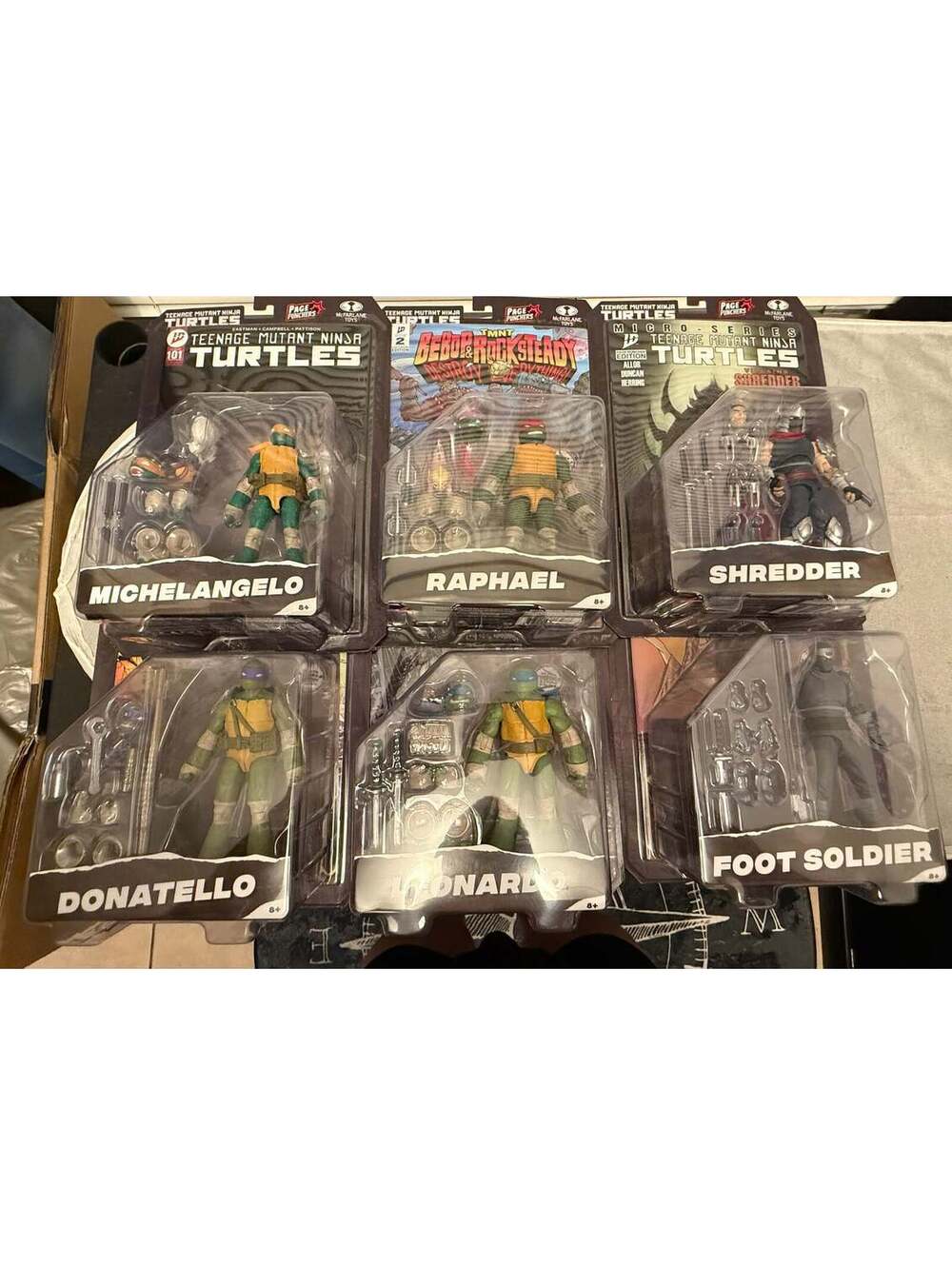 McFarlane Teenage Mutant Ninja Turtles Page Punchers Figures Full-Set Bundle IDW